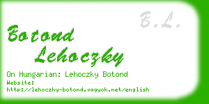 botond lehoczky business card